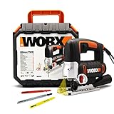 WORX WX479 Pendelhub-Stichsäge WX479, 750W – Handsäge mit 4-fach Pendelhub...