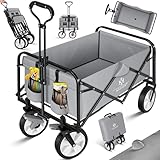 KESSER® Bollerwagen faltbar Handwagen Transportkarre Gerätewagen | inkl. 2...