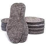 5 Paare Filz Einlegesohlen extra dicke 6 mm Schuheinlagen Filzsohlen Große 28 -...