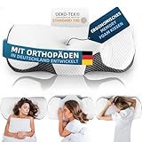 IDEA Kopfkissen Nackenschmerzen, Orthopädisches Kissen aus Memory Foam Pillow,...