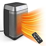 Nigecue Heizlüfter Energiesparend 1500W mit Fernbedienung, 3 Modi PTC...
