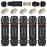 Cexovo IP68 Wasserdichte Kabelverbinder,Kabelverbinder Wasserdicht mit 3-Polig...