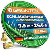 GRÜNTEK Schlauch-Regner, Sprühschlauch, Rasensprenger Gartenschlauch 7,5 m,...