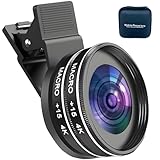 BLOGLOER 2-in-1 Handy Kamera Objektiv Set, Makro Objektivset Handy, Clip-on...