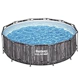 Bestway Steel Pro MAX Solo Pool ohne Zubehör 366 x 100 cm, Holz-Optik...