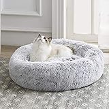 Western Home Hundebett rund Katzenbett Hundekissen Flauschig Katzenkissen Weich...