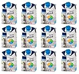 EDEKA Katzenmilch 12er Pack Premium Milch für Katzen laktosefrei, zuckerfrei...