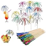 OMIGA 100 Stücke Cocktail Feuerwerk Dekoration Drink Dekoration Glitzerpalmen...