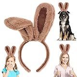 Sibba Plüsch-Hasenohren-Stirnband 1 Stück Kaninchenohren-Accessoire Ostern...