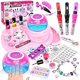 Herenear Nagelstudio Kinder Mädchen, 33 Pcs Geschenke 6 7 8 9 10 11 12 Jahre,...