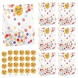 ENLACE 30 Stück Geschenktüten mit 40 Aufkleber, 19 x 13 x 3,5 cm Papiertüten...