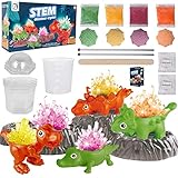 Kristalle Züchten Experimentierset für Kinder, 4 Farben Dinosaurier Kristalle...