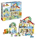LEGO DUPLO 3-in-1-Familienhaus, Puppenhaus aus Bausteinen mit Push&Go Auto, 5...