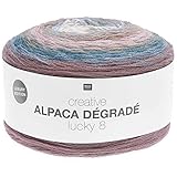 Bobbel Alpaka Wolle Farbverlauf Rico Creative Alpaca Degrade Lucky 8 Winter...