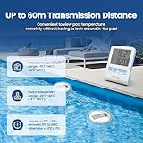 Pool-Thermometer, Kabelloses Schwimmendes Poolthermometer, Floating Pool...