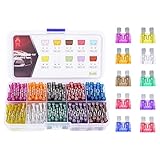 100Stück Standard Kfz Sicherungen Auto Sicherung set - 3A 5A 7.5A 10A 15A 20A...