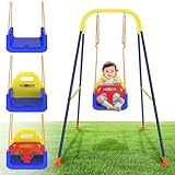 FIVMEN Babyschaukel Outdoor Indoor Kinderschaukel 3 in 1 Höhenverstellbar mit...