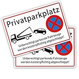 Zikenis 2 Stück Parken Verboten Schild,30 x 20cm Warnschild...