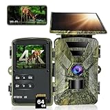 HAZA Wildkamera Solar WLAN mit Handyübertragung App,5200mAh Solarpanel Akku 4K...