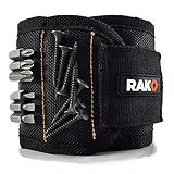 RAK Magnetarmband mit 10 starken Magneten für Männer Handwerker, Magnetisches...