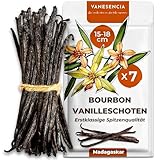 7 Stück Vanilleschoten XL 15-18cm | Bourbon Vanille Schoten aus Madagaskar |...