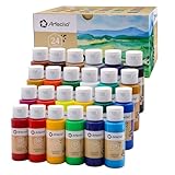 Artecho Acrylfarben Set 24x59 ml, Acrylic Paint Set, Wasserfest und Lichtecht,...