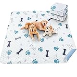 2er Set Waschbare Welpen Unterlagen, 80*90cm Schnell Absorbierende Puppy Pads...