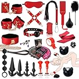 Sex Bondage Fesseln Sex Spielzeug für Paare,28pcs BDSM Set mit Handschellen und...