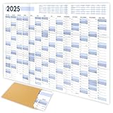 XXL Wandkalender 2025 groß (90x60cm) - Jahresplaner 2025 quer als Kalender für...