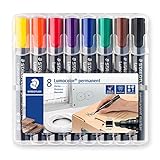 STAEDTLER permanent Marker Lumocolor, Keilspitze 2 mm oder 5 mm, wisch- und...