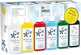 KREUL 42847 - Window Color Aktionsset, 6 x 80 ml Fenstermalfarbe in weiß, gelb,...