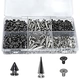 SHNESAIGO 160 Stück Punk Nieten, 2 Size Spitz Punk Nieten, Kleidung...