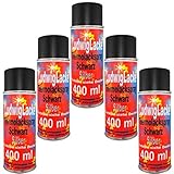 5 x 400ml Thermolack Spraydose in Silber bis 800 Grad Autolack