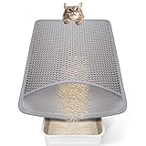 Conlun Katzenstreu Matte Katzenklo Matte 58x42 cm, Wabenförmiges Doppellagiges...