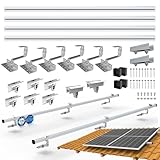 NuaSol PV Photovoltaik 2er Montage Set Ziegeldach Befestigung Schiene Dachhaken...