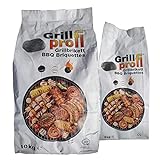 Grillprofi Premium Grillbriketts 10kg–20kg Grillkohle Grill Brikett...