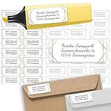 Adress-Etiketten - Adress-Aufkleber Sticker mit Ihrem Wunschtext 53x 21mm, für...
