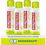 Borotalco, Aktives Deodorant Spray Gelb, Talkum mit geruchshemmenden Molekülen,...