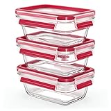 EMSA Clip & Close Glas Frischhaltedose, rechteckig, 0,45 L, 100 Prozent dicht,...