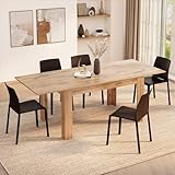 Mobili Fiver, Ausziehbarer Esstisch, Easy, 140 (220) x 90 cm, rustikale Eiche,...