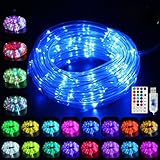 WUJUN LED Schlauch RGB Außen 10M 100 LED mit USB, IP68 Wasserdicht...