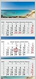 XXL 3 Monatskalender 2025 Elafonisi Beach mit 3/4 Monate Foto Kalender Strand...