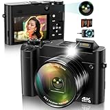 Digitalkamera-4K Autofocus Fotoapparat Digitalkamera mit Selfie 64MP 16X Zoom...