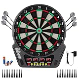 Elektronische Dartscheibe, FB-65 E-Dartboards Dartautomat mit 4 LCD-Anzeige und...