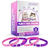 Zecken-Flohband Katze, Zeckenhalsband für Katze Flohhalsband für Katzen 4Pcs,...