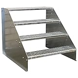 4 Stufen Standtreppe Stahltreppe freistehend Breite 60cm Höhe 84cm...