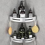 Hoomtaook Duschablage Ohne Bohren 2 Stück, Duschablage Ecke mit 2 Haken,...