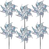 6 Stück Windrad Vogelabwehr, Taubenabwehr Balkon, Vogelschreck, Vogelscheuche,...