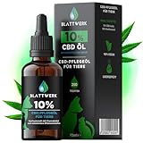 Blattwerk360 10% CBD Öl für Hunde & Katzen - FÜR GROß & KLEIN - Hanföl für...