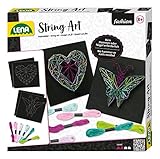 Lena 42650 - Bastelset String Art Schmetterling und Herz, Komplettset für 2...